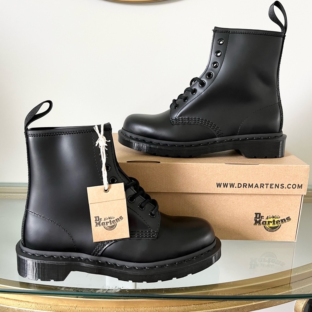 Dr. Martens 1460 Mono Smooth Leather Boots Size 8